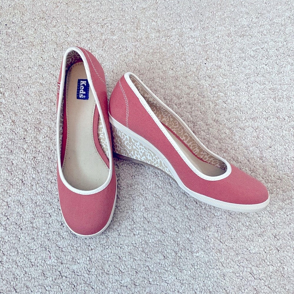 NWOT Keds Canvas Skimmer Wedges